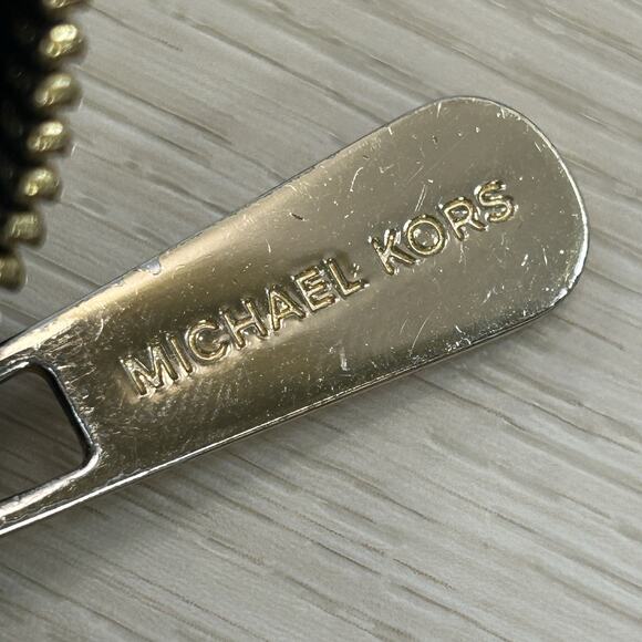 Michael Kors Jet Set Continental Large Black Wallet Pebbled Leather Zippered - Picture 9 of 15